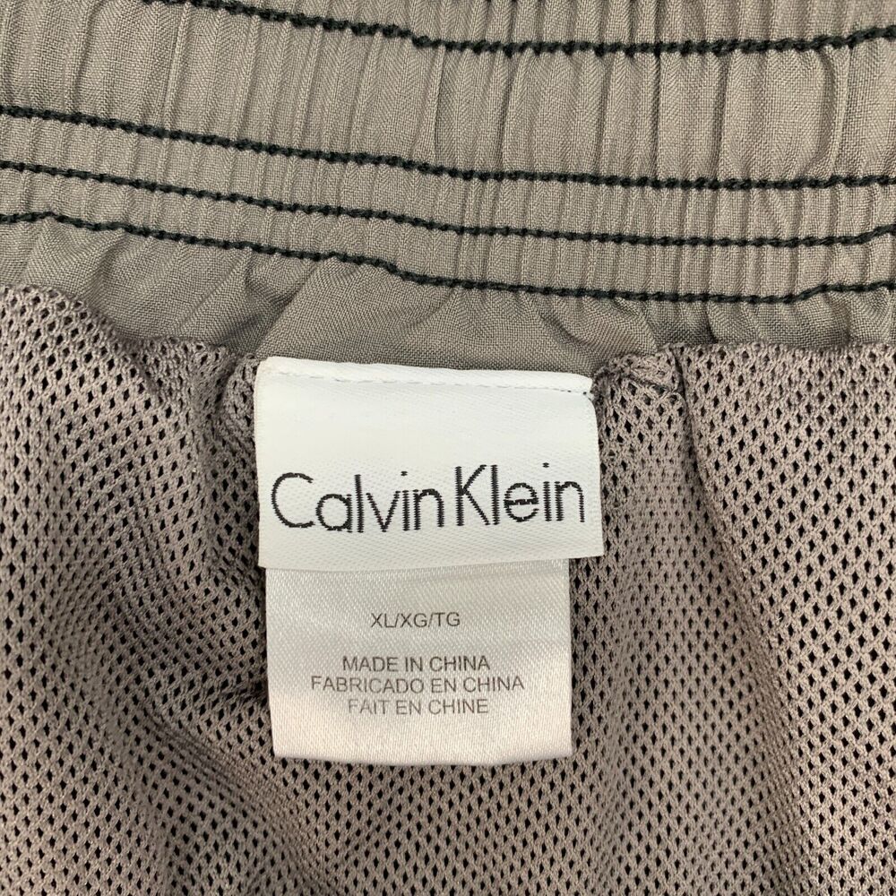 Calvin Klein Boardshorts Mens XL Extra Large Black Drawstring Lined Swim Trunks - Picture 7 of 13